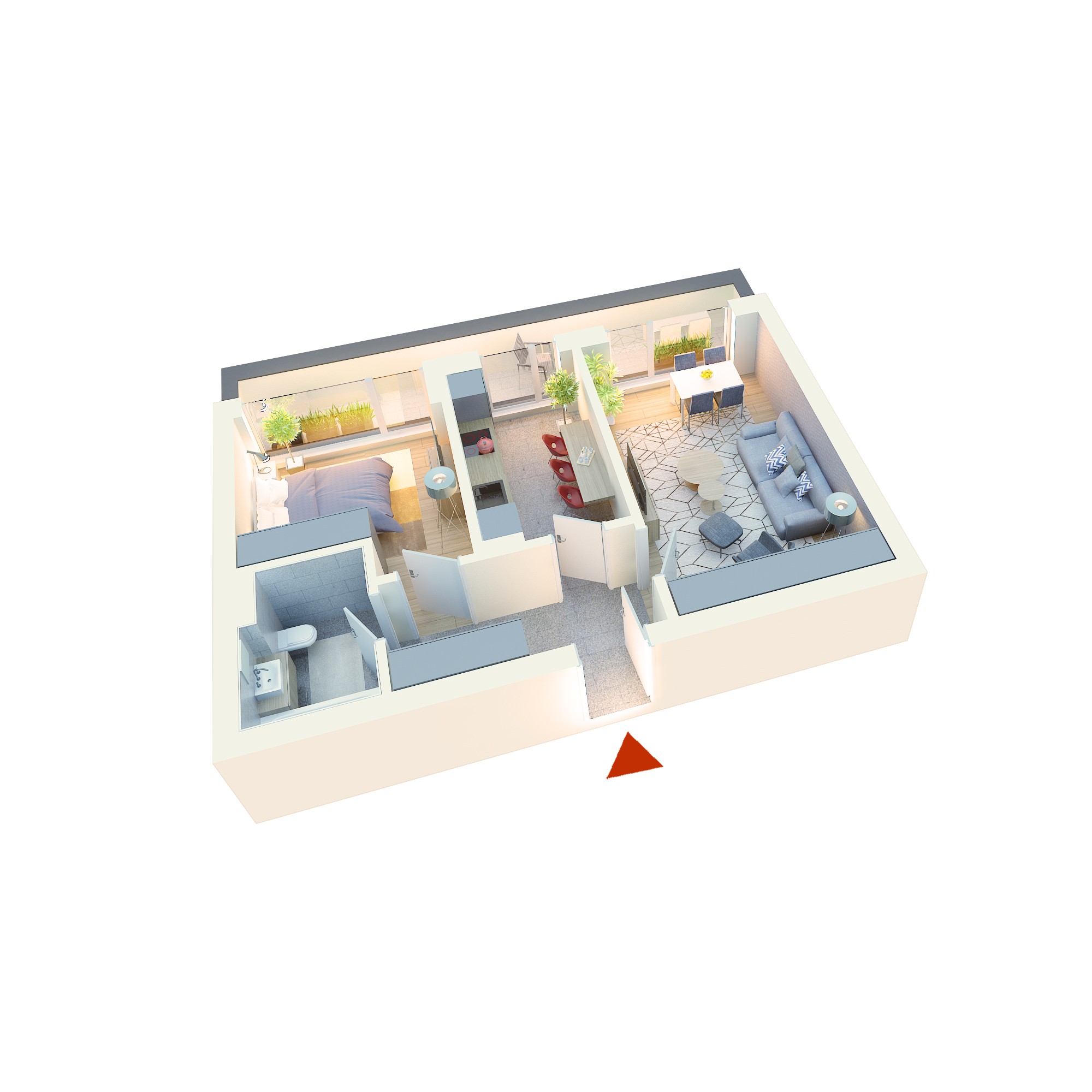Apartament 2 Camere Tip 2A4 - PRET DEZVOLTATOR 140 100 E