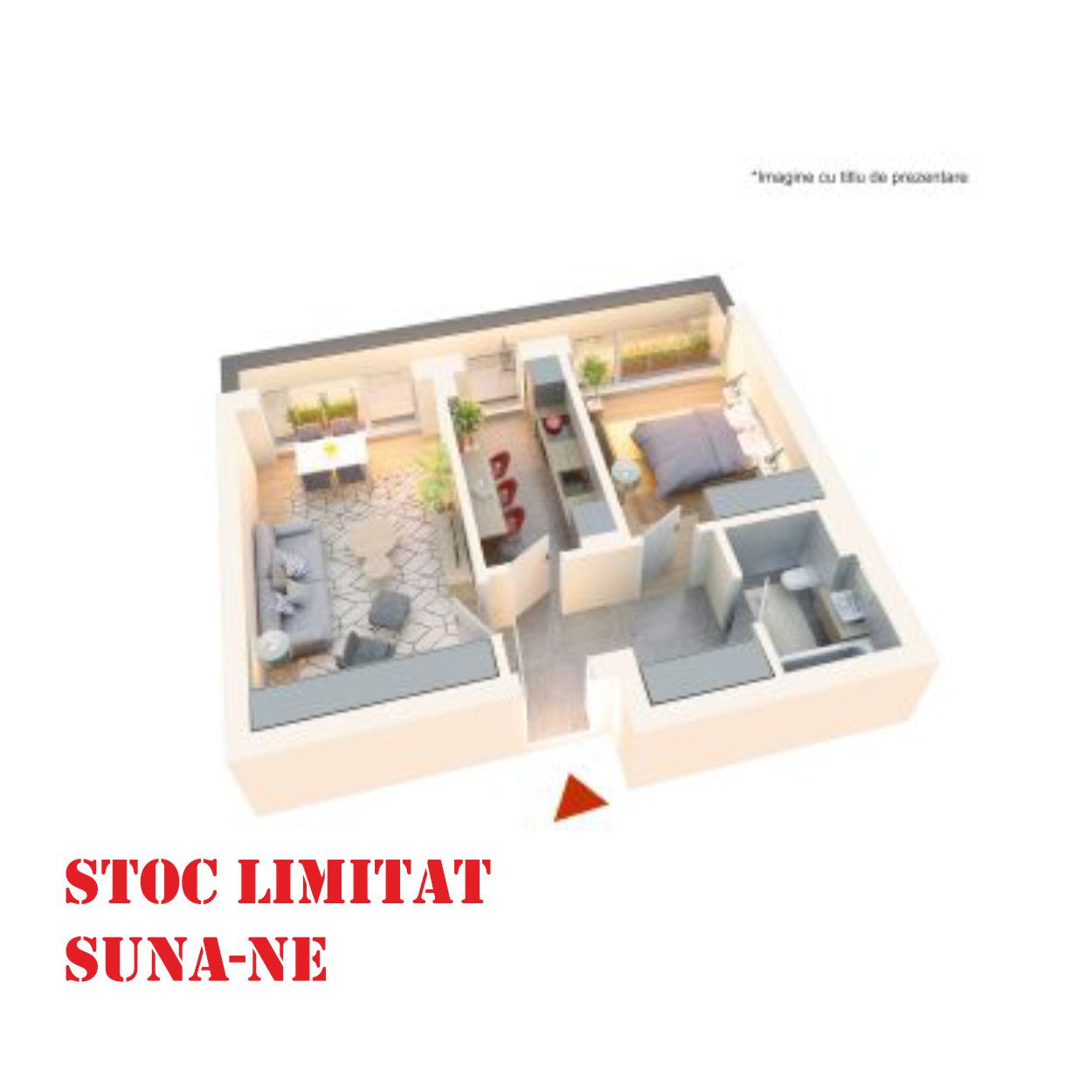 Apartament 2 Camere Tip 2C4 - PRET DEZVOLTATOR 141 100 E