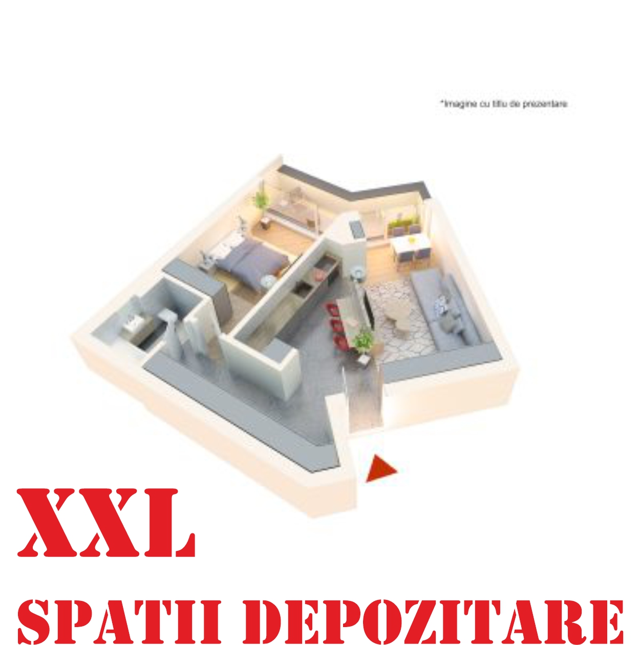 Apartament 2 camere tip 2Ec - PRET DEZVOLTATOR 146 700 E