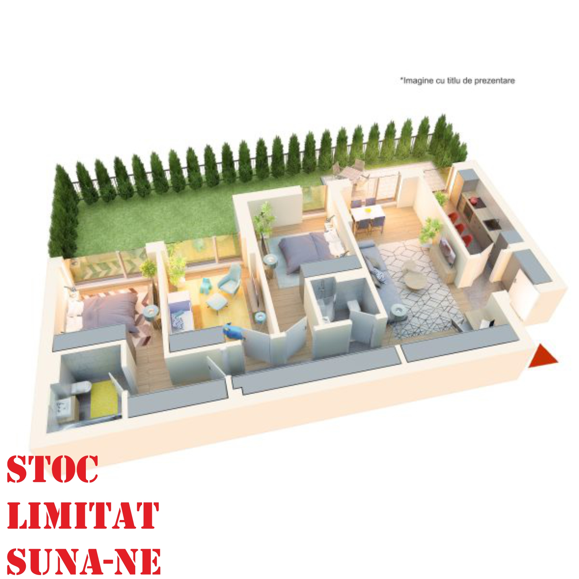 Apartament 4 camere tip 4A’G - PRET DEZVOLTATOR 293 000 E