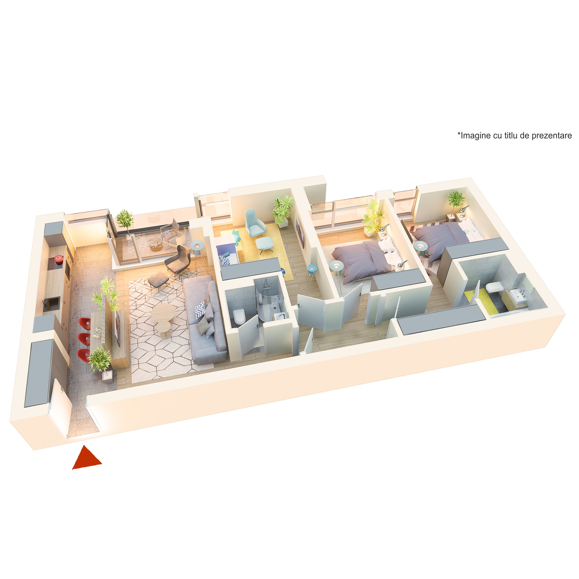 Apartament 4 camere tip 4Ac - PRET DEZVOLTATOR 226 800 E